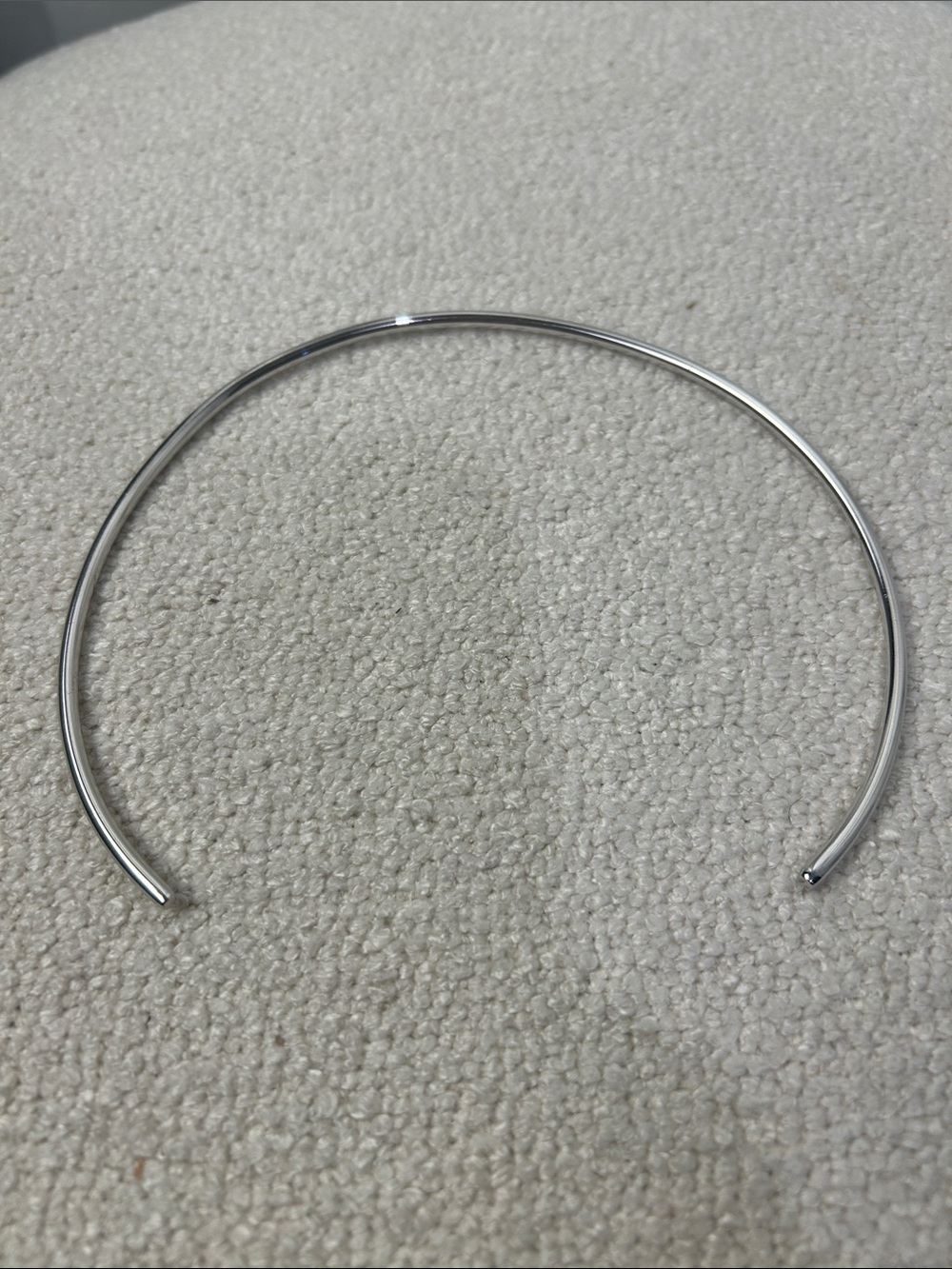 Jennifer Fisher Reverse Choker Collar Necklace Silver Tone
